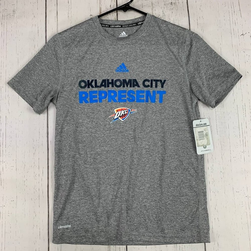 Oklahoma City NBA Adidas Medium Gray Shirt New Youth